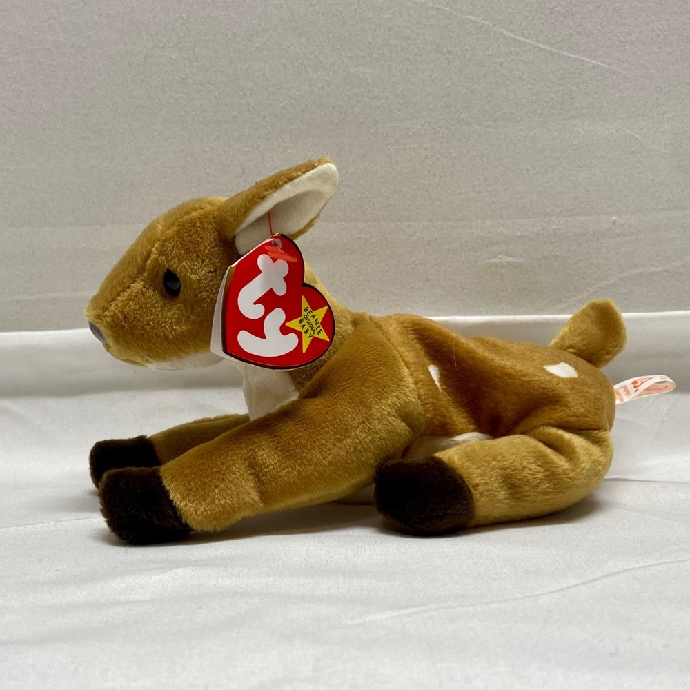 Vintage Ty Beanie Baby Babies Whisper Deer Fawn Retired 1997 Rare (See Tags) NOS
